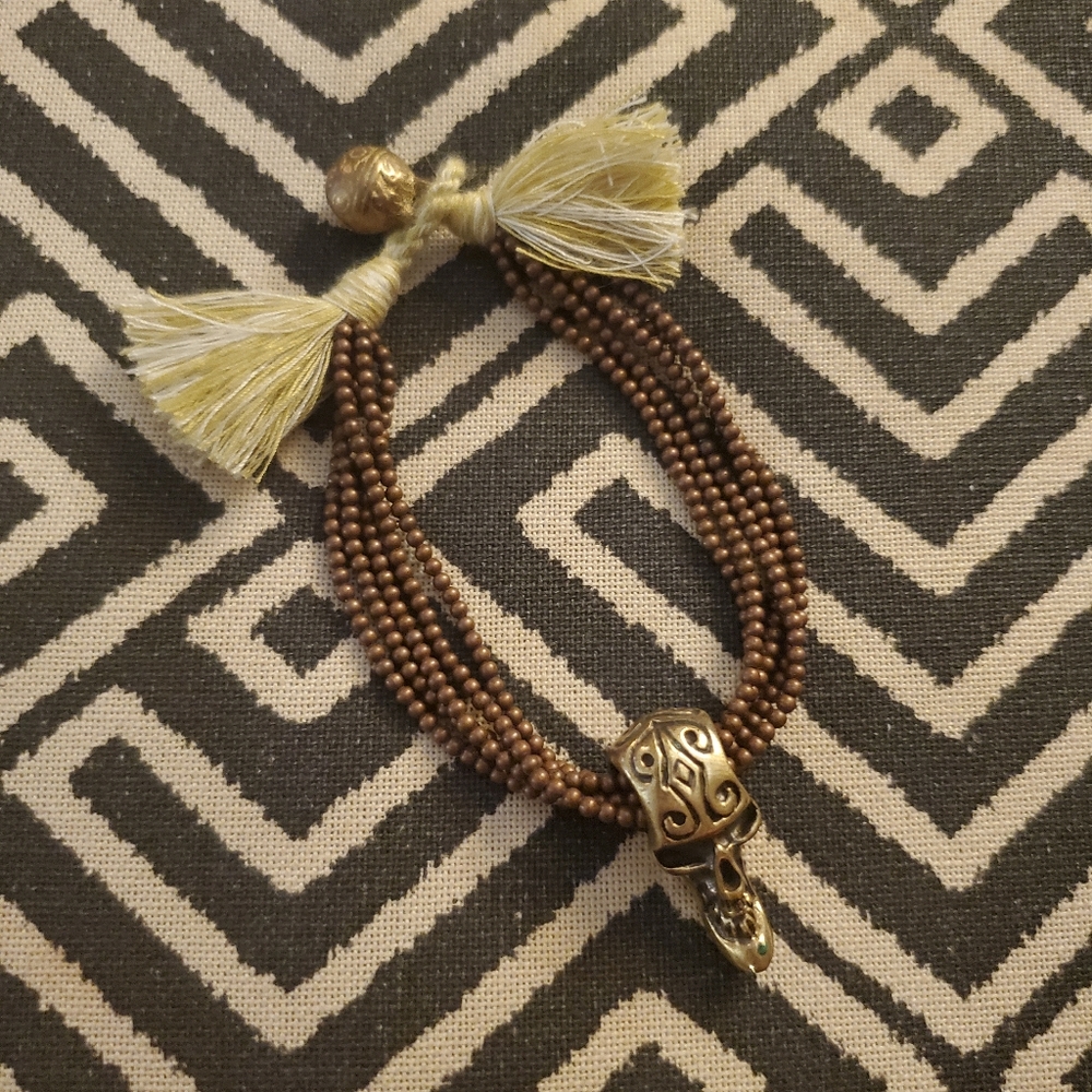 Beaded Skull Bracelet
